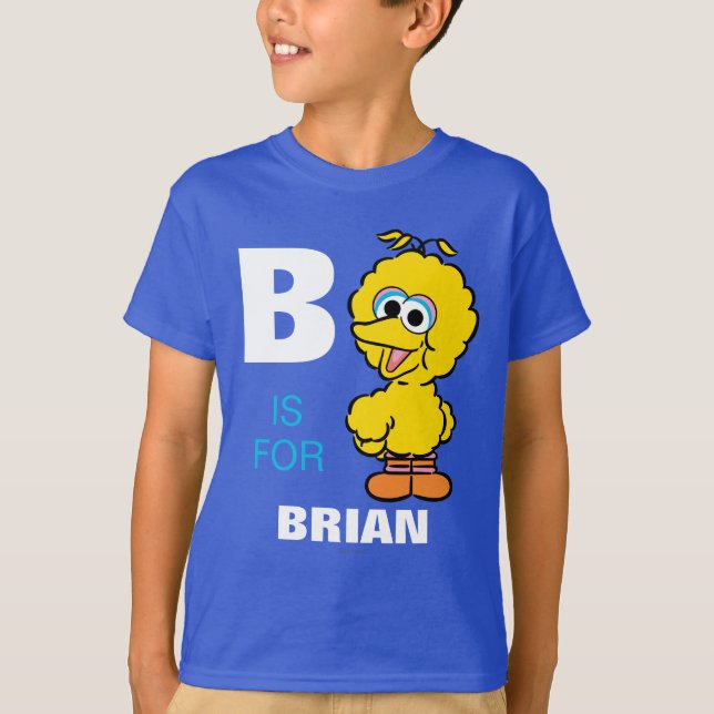 T-shirt B est pour Big Bird | Ajouter Votre Nom (Devant)