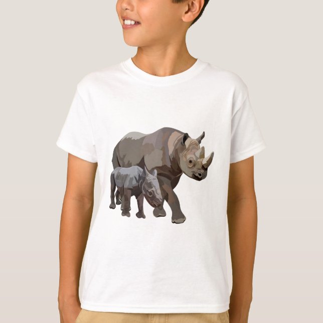 T-shirt B est pour Black Rhino (Devant)