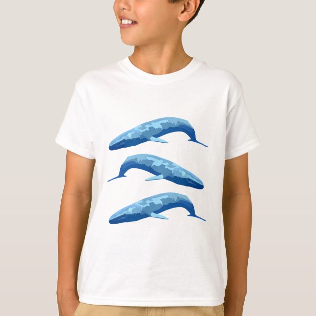 T-shirt B est pour Blue Whale (Devant)