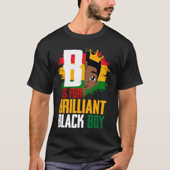 T-shirt B Est Pour Brillier Black Boy BLM Pride Afro Afric (Devant)