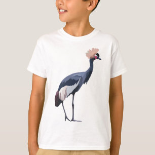 T-shirt B est pour la grue à couronne noire