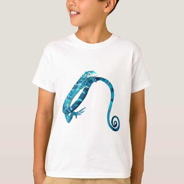 T-shirt B est pour le Moniteur à arbre bleu (Devant)