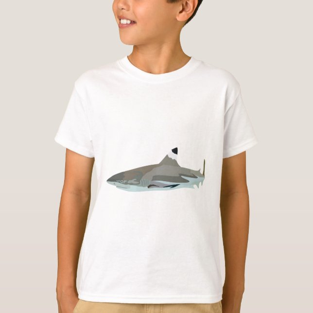 T-shirt B est pour le requin noir Tip Reef (Devant)