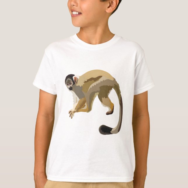 T-shirt B est pour le singe écureuil noir (Devant)