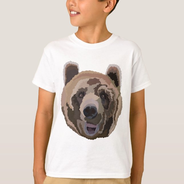 T-shirt B est pour l'ours Brown (Devant)