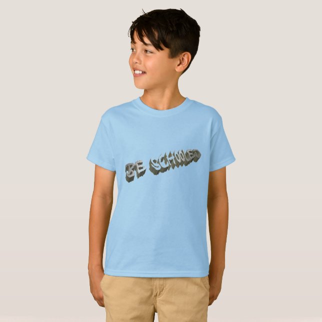 T-shirt B Gris-blanc (Devant entier)