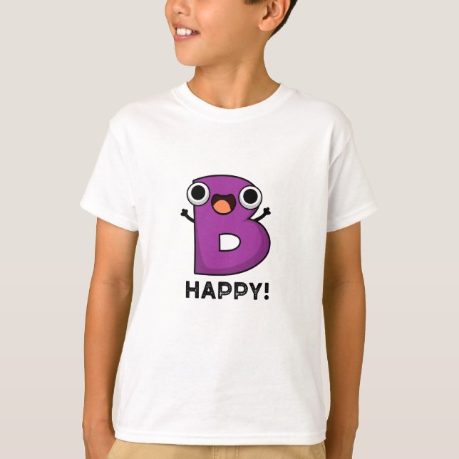 T-shirt B Joyeux jeu amusant Alphabet Pun (Devant)