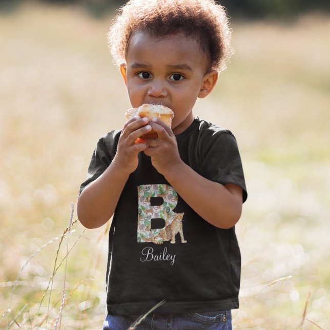 T-shirt B Leopard (This adorable monogrammed leopard t-shirt would make a great gift for any child! )