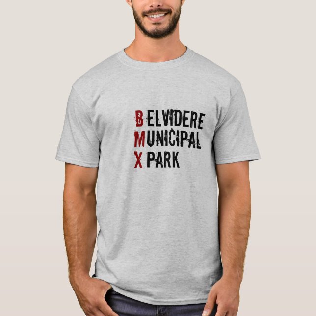 T-shirt B, M, X, elvidere, unicipal, parc (Devant)