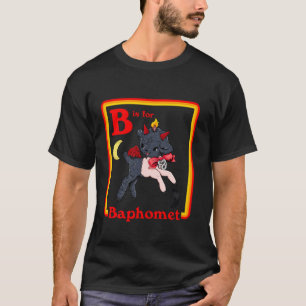 T-shirt B pour Baphomet Satanique Mignon Diable Rétro Vint