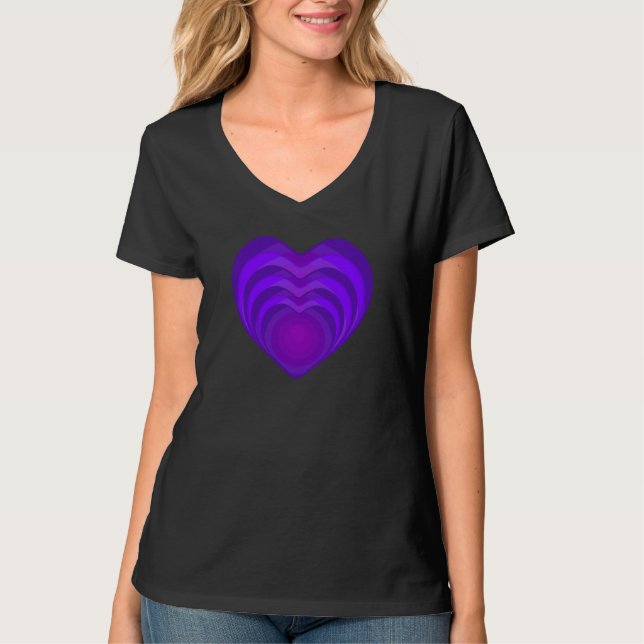 T-Shirt B&W Purple Hearts battants (Devant)