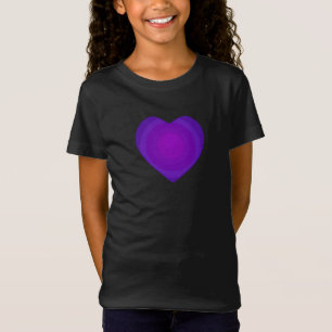 T-Shirt B&W Purple Hearts Beating