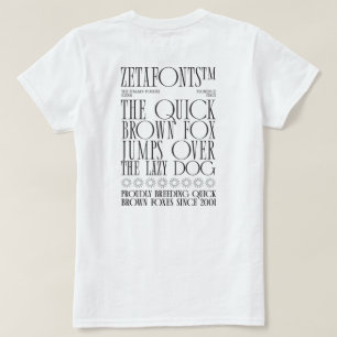 T-Shirt (B) - Zetafonts Pangramme