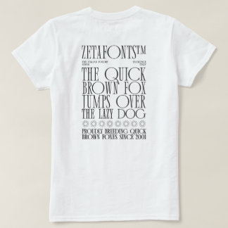 T-Shirt (B) - Zetafonts Pangramme