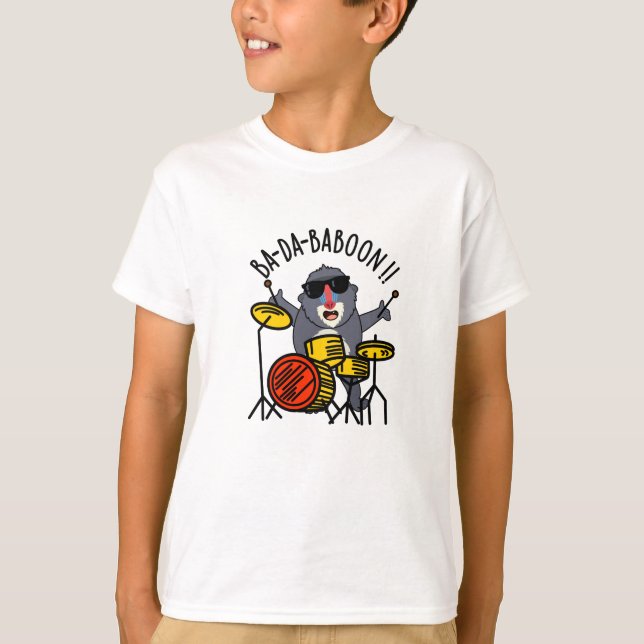 T-shirt Ba-da-ba-boon Funny Baboon Pun (Devant)