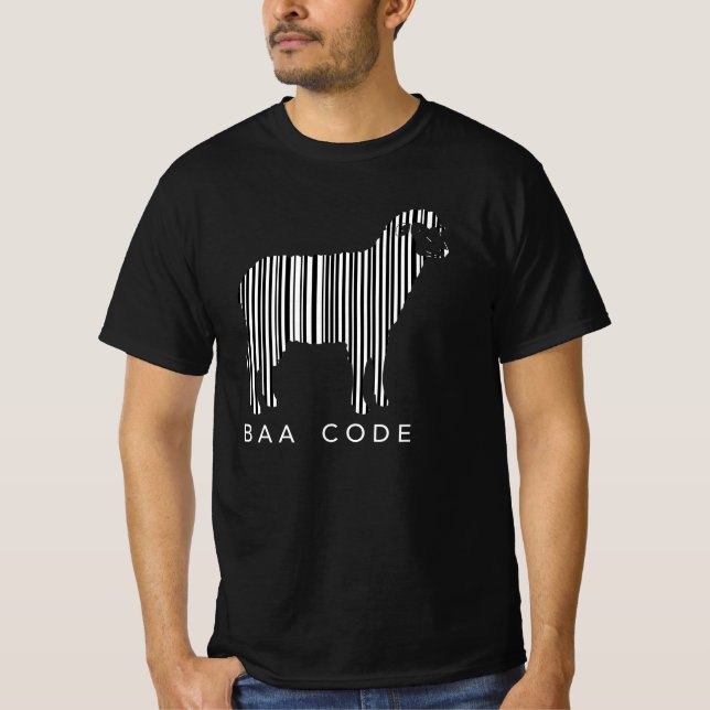 T-shirt Baa Code Sheep Désolé Je Ne Peux Pas Mon Mouton Be (Devant)