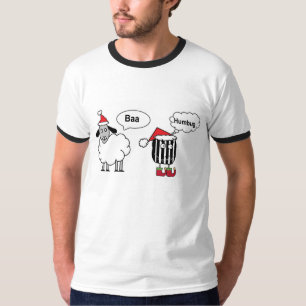 T-shirt Baa Humbug Drôle de Mouton de Noël Dessin Animé