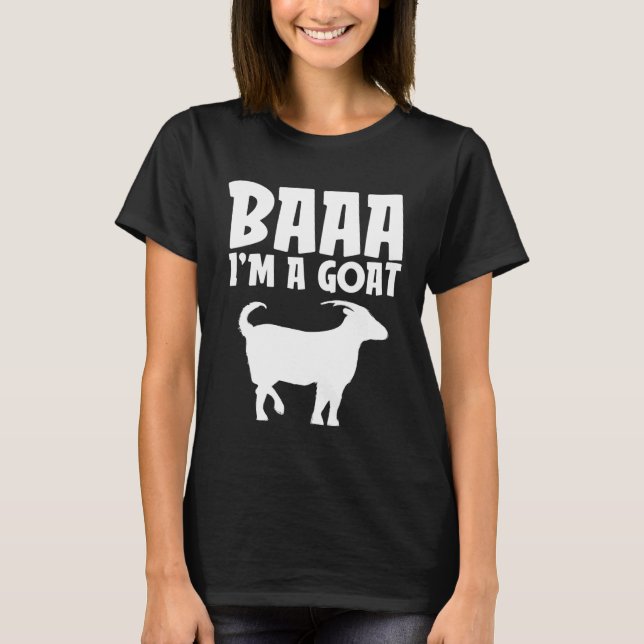 T-shirt Baa Im A Chèvre Lazy Halloween Costumier (Devant)