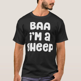 T-shirt Baa Im A Sheep Costume Halloween Lazy Easy Christa