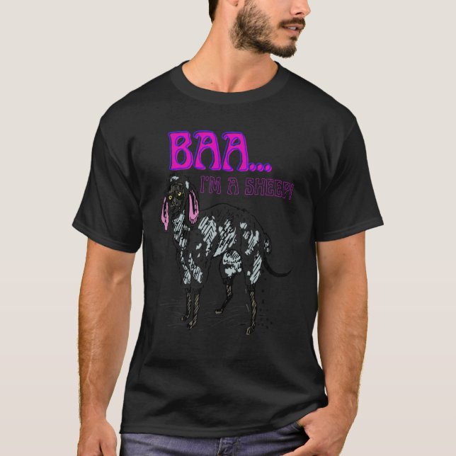 T-shirt Baa, je suis un mouton (Devant)