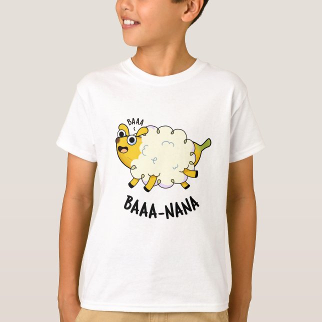 T-shirt Baa-nana Funny Banana Pun (Devant)