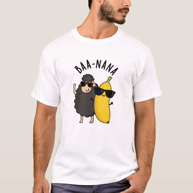 T-shirt Baa-nana Funny Banana Puns (Devant)