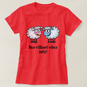 T-shirt Baa-rilliant - Paire de moutons de dessin animé mi