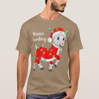 T-shirt Baaa Humbug Goût Lover Noël Lumières Père Noël Chè