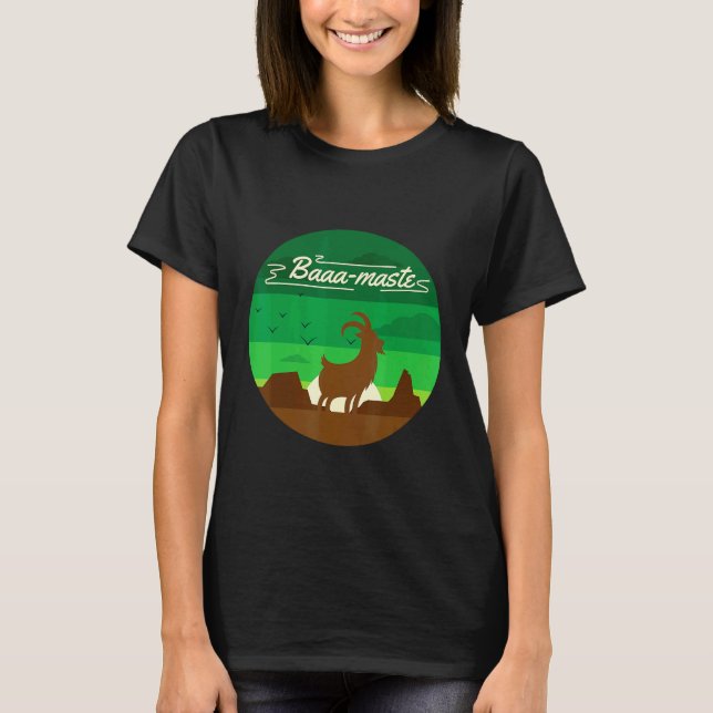 T-shirt Baaa Maste Chèvre Yoga  Namaste (Devant)