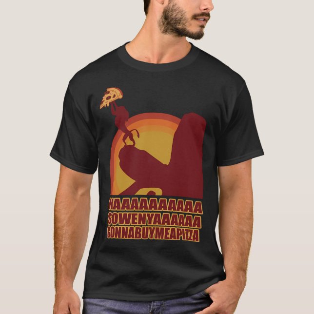 T-shirt Baaa Sowenya Pizza King Lion, (Devant)