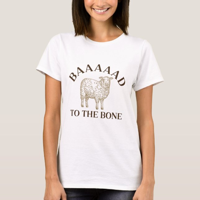 T-shirt Baaaad À L'Os (Devant)