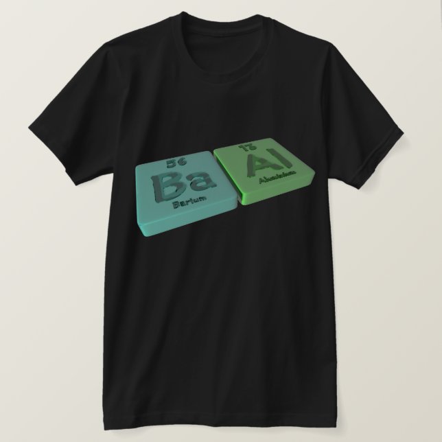 T-shirt Baal comme baryum de Ba et aluminium d'Al (Design devant)