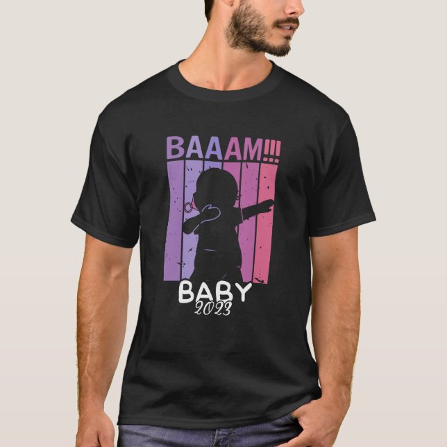 T-shirt Baam Girl Baby 2023 Dab Pregnancy Expectant Mother (Devant)