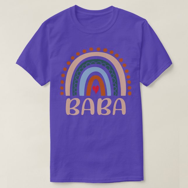 T-shirt Baba Arc-en-ciel Grand-mère mignonne Fête des mère (Design devant)