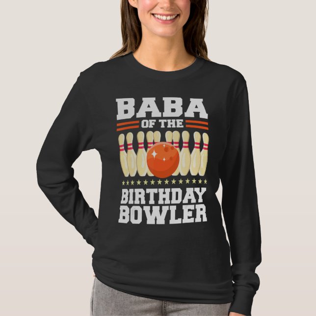 T-shirt Baba De L'Anniversaire Bowler Anniversaire Bowling (Devant)