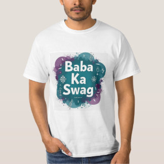 T-shirt Baba Ka Swag | Graphique Abstrait Hindi Gras 