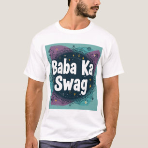 T-shirt Baba Ka Swag   Graphique Abstrait Hindi Gras 
