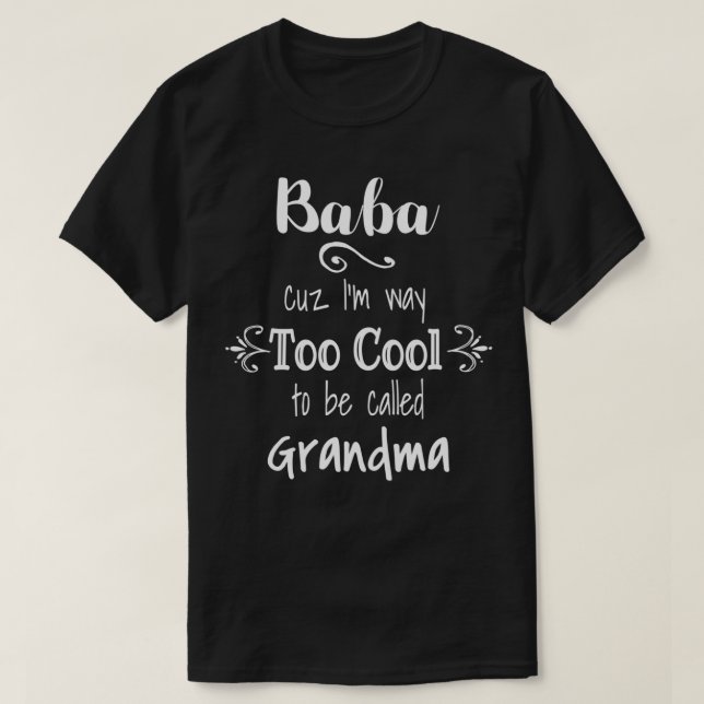 T-shirt Baba Trop Cool Pour Être Appelé Grand-Mère Polonai (Design devant)