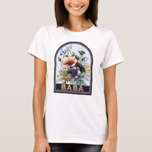 T-shirt Baba Vintage Floral Grand-mère