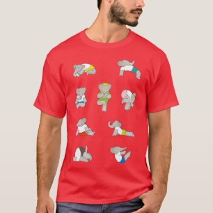 T-shirt Babar yoga pour éléphants