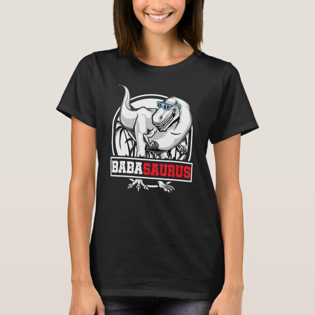 T-shirt Babasaurus Rex Dinosaur Retro Baba Saurus Famille (Devant)