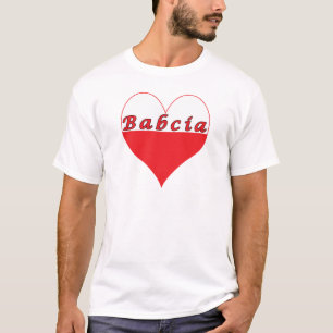 T-shirt Babcia Coeur polonais