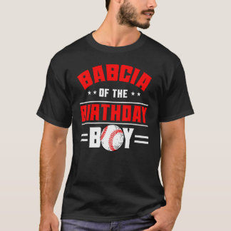 T-shirt Babcia Of Anniversaire Boy Baseball Thème Famille 