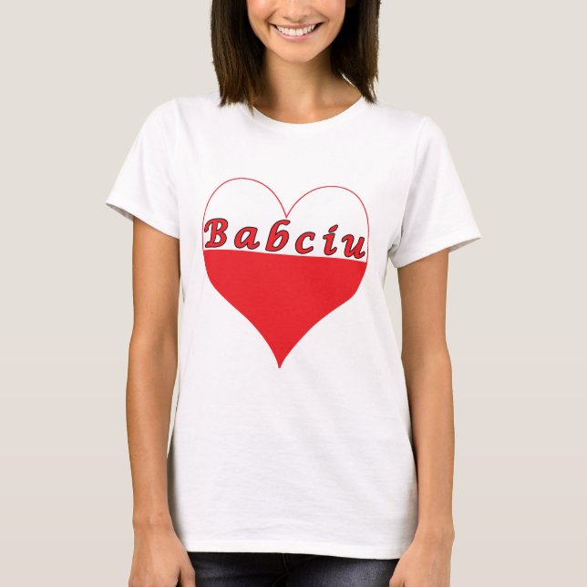 T-shirt Babciu Coeur polonais (Devant)