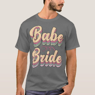 T-shirt Babe Bride Mariage de la tribu Retro Retro Bride