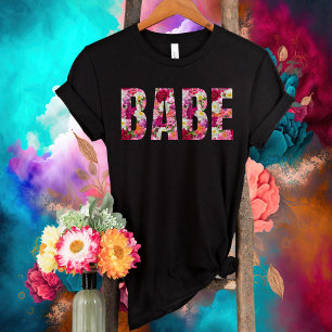 T-shirt Babe Floral Fête des mariées-Bachelorette Party-Ma