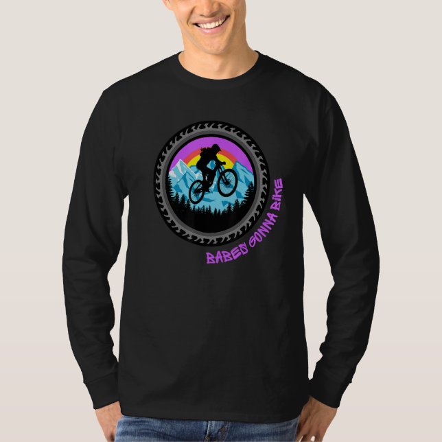 T-shirt Babes Gonna Bike MTB Mountain Biking Ladies (Devant)