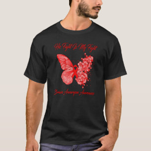 T-shirt Babfly His Fight Is My Fight Brain Aneurysm Awa