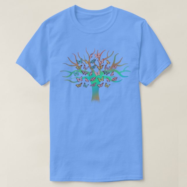 T-shirt Babfly Tree Beautiful Animal Butterflies Tree N (Design devant)