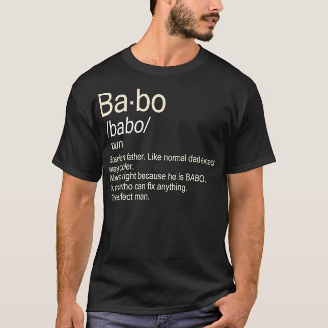 T-shirt Babo Bosniaque papa Premium (Devant)